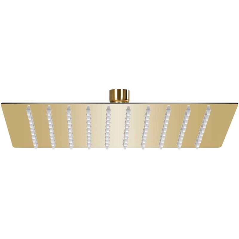 

Cabezal ducha efecto lluvia acero inox cuadrado dorado 20x20 cm - Oro - Vidaxl