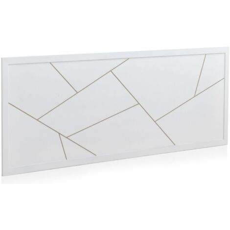Cabezal Lacado En Blanco Decorado En Oro 165X60