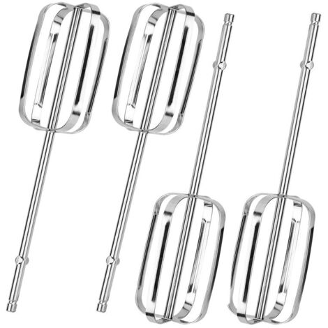 Cabezal mezclador agitador manual plateado, paquete de 4 unidades, adaptado al modelo 62692. Accesorios de repuesto para cuchillas mezcladoras agitadoras manuales.