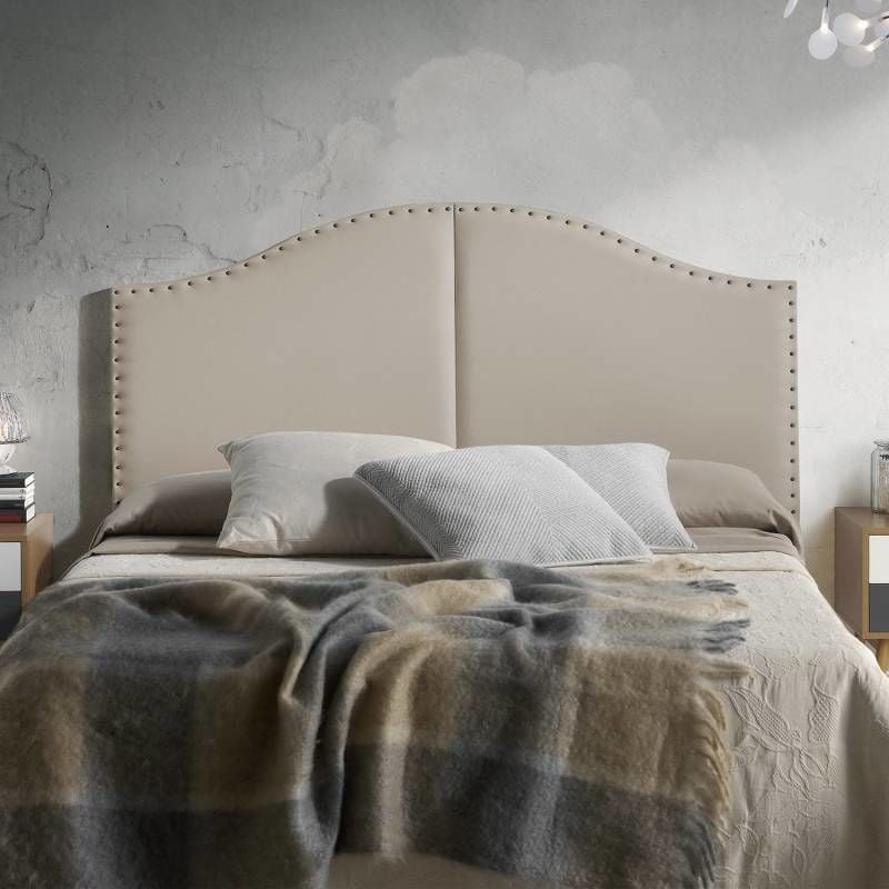 

Cabecero partido tapizado ZURICH 160X95 con tachuelas Beige