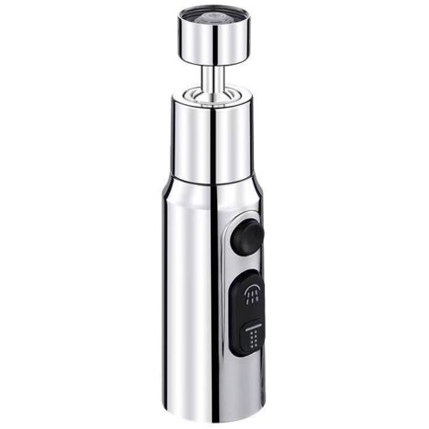 Cabezal rociador de grifo de cocina de 3 funciones  Extensor de grifo giratorio de 360° para fregadero de cocina  Adaptador de rociador de grifo  Accesorios de cocina  Aireador de grifo  Pulverizador 