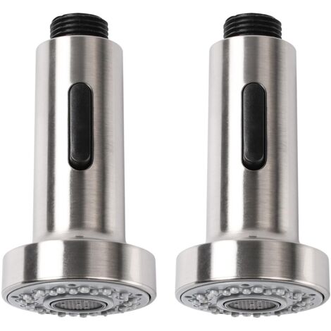 Cabezal rociador de repuesto de 2 piezas para grifo de fregadero de cocina, 2 modos, rociador extraíble para grifo mezclador de cocina universal G1/2, rociador de repuesto para grifo de cocina
