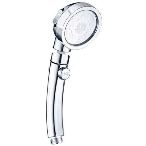 Cabezales de ducha AIPERQ con acabado cromado, rotación de 360°, ducha de mano antical, con 3 modos de ahorro de agua a alta presión, cabezal de ducha con botón de parada