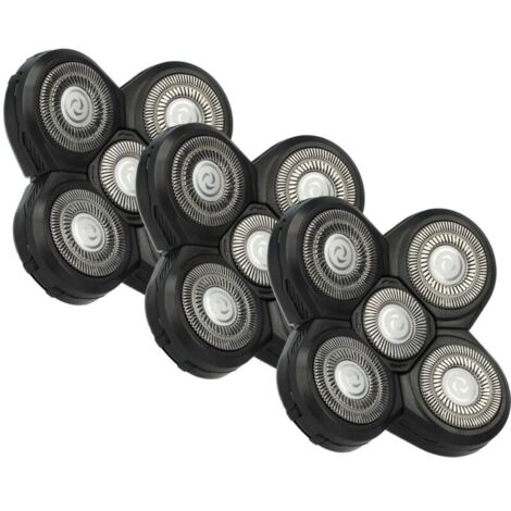 Cabezales de recambio compatibles con afeitadoras eléctricas Philips Arcitec 1000, 3 unidades, negro-Producto compatible