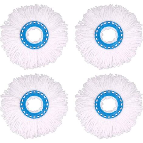 cabezales de repuesto de microfibra para fregona, redondos, con rotación de 360 grados para limpieza de suelos (diámetro de 16 cm)