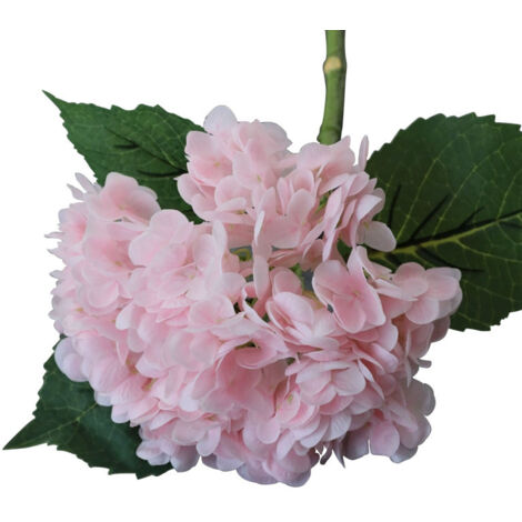 Cabezas de hortensias artificiales de seda con tallos, para decoración del hogar y bodas, juego de 1