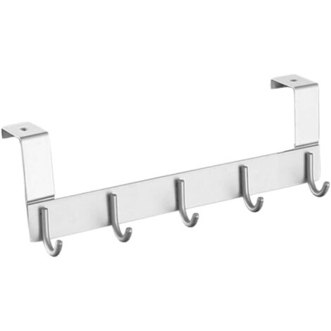 Cabilock Crochet de Porte Aluminium Support Suspendu sans Perçage Étagère de Salle de Bain Panneau à Crochets Mural Arrière