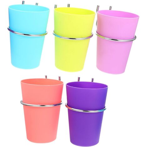 Cabilock Crochets Ronds en Fer Porte-tasses 260ml Ensemble de 5 pour Panneau Perforé Organiseurs Pratiques pour Mugs Design Élégant et Facile à Nettoyer Couleur Aléatoire pour Maison