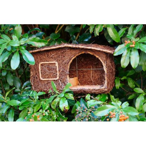 Cabin Bird Nester Wooden Hanging Nest Box for Garden Birds
