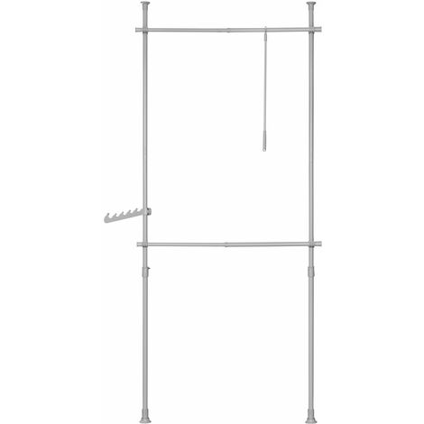 SoBuy Cabina Armadio Guardaroba Componibile Appendiabiti Nero FRG34-SCH,IT