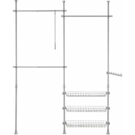 1 Pezzo Asta Appendiabiti Per Armadio / Cabina, Asta Telescopica Per  Armadio, Asta Telescopica, Asta Telescopica Senza Perforazioni Per Tenda Da  Doccia, Asta Asciugabiti Regolabile, Asta Appendiabiti, Asta Tenda Porta  Finestra, Asta