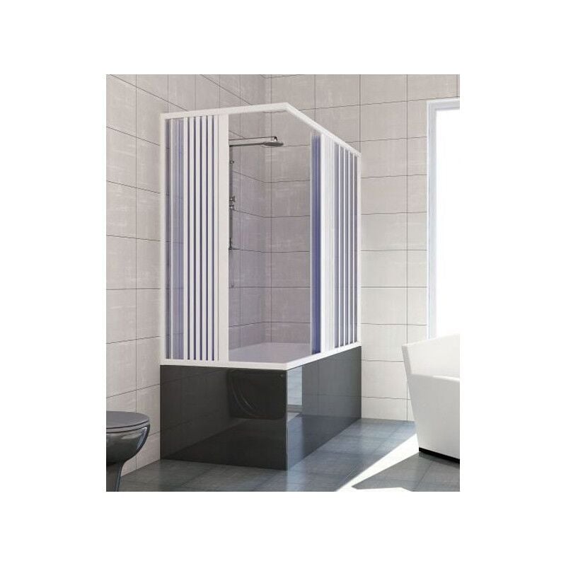 Cabina Doccia Per Vasca.Cabina Box Doccia Per Vasca 2 Ante A Soffietto Sopravasca Pvc Angolare Colorato Misura 70x120 Taac 70120 Opz 70x120