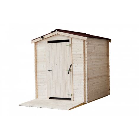 Cabina de baño seco para personas con movilidad reducida – 214x210 cm – Tableros de 20 mm, suelo y kit PMR incluido – AL2121.01WC Foresta