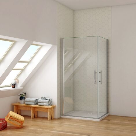 Gelco Sigma - Cabina de ducha 100x100 cm, R550, negro mate/cristal  transparente GS5510B