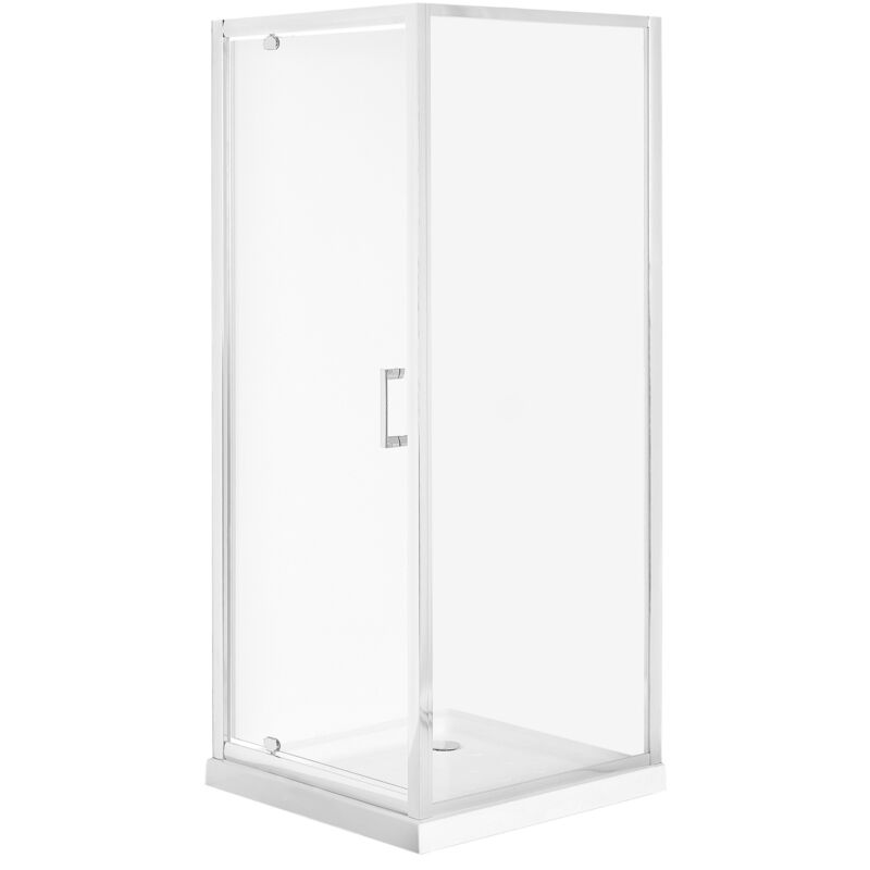

Cabina de ducha de vidrio templado plateada 80x80x185 cm DARLI