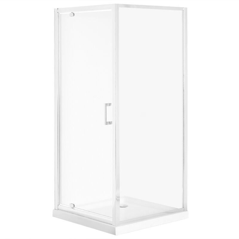 

Cabina de ducha de vidrio templado plateada 90x90x185 cm DARLI