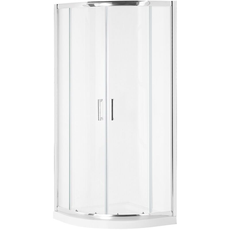

Cabina de ducha de vidrio templado plateada 90x90x185 cm JUKATAN