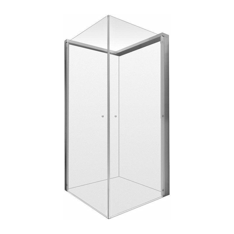 

Mampara de ducha Duravit OPENSPACE 1000x900mm Vidrio transparente y espejo, montaje derecho