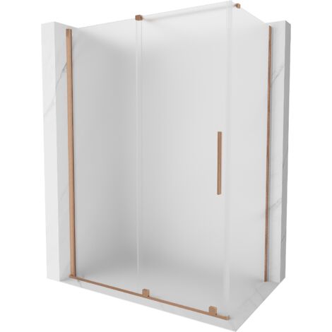Cabina de ducha Mexen Velar corredera 160 x 70 cm, esmerilada, cobre cepillado - 871-160-070-31-65