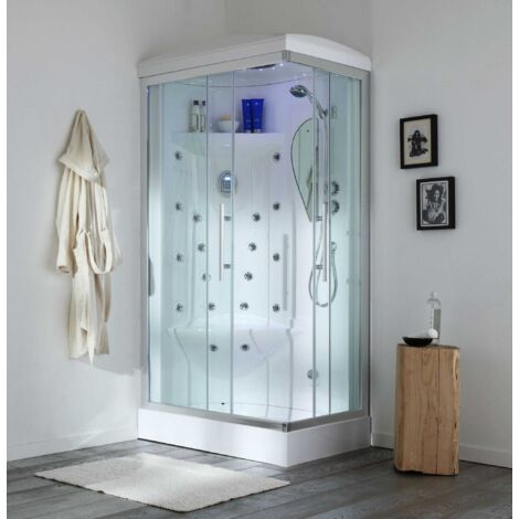 Cabina De Ducha Multifunción Iris 70X110 Izquierda Con Sauna