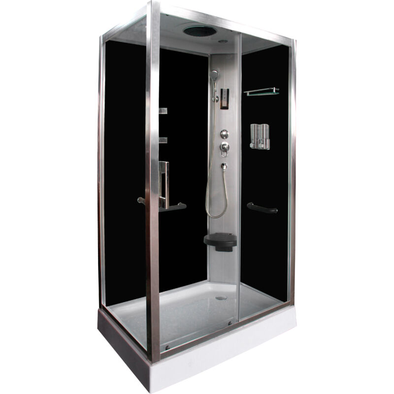 

Cabina de ducha negra DP-8001R (120 x 80 x 210 cm)