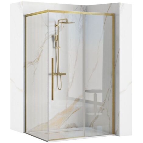 CABINA DE DUCHA REA SOLAR 80X100 BRUSH GOLD