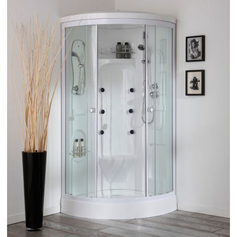 CABINA DE DUCHA VESUVIO 90X90 CON HIDROMASAJE Y BAÑO TURCO