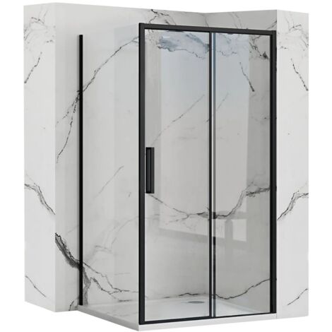 CABINA DOCCIA AD ANGOLO RAPID SLIDE BLACK 140X100