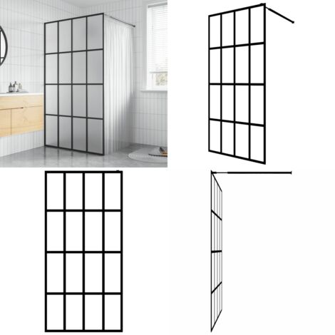 Cabina Doccia con Schermo in Vetro Temperato Glassato 100x195cm - Cabina doccia moderna - Doccia in alluminio