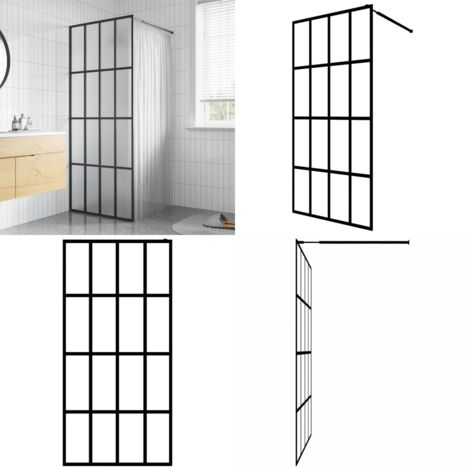Cabina Doccia con Schermo in Vetro Temperato Glassato 80x195 cm - Cabina doccia moderna - Doccia in alluminio