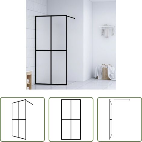 Cabina doccia moderna -  Cabina Doccia con Schermo in Vetro Temperato Glassato 100x195cm