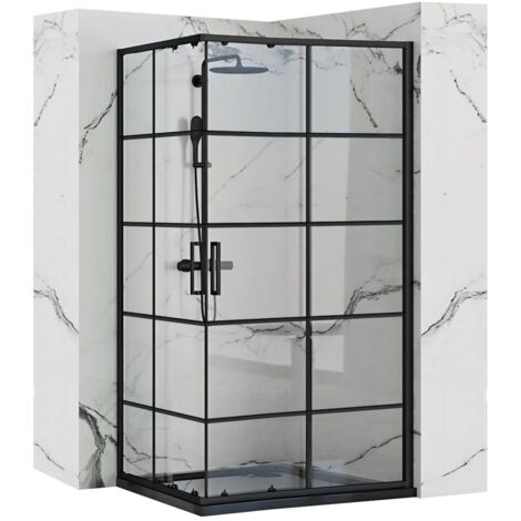 CABINA DOCCIA REA CONCEPT BLACK 80X100