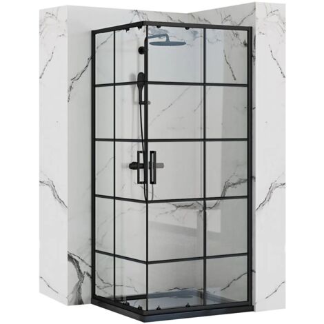 CABINA DOCCIA REA CONCEPT BLACK 90X90