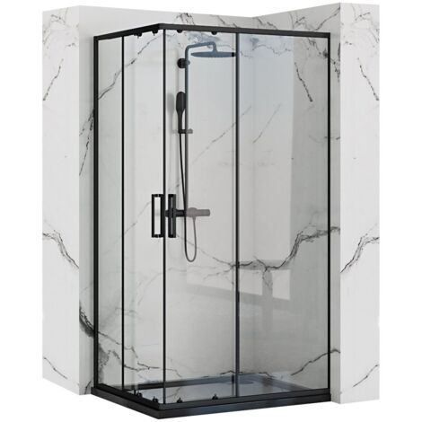 CABINA DOCCIA REA PUNTO BLACK 80X100