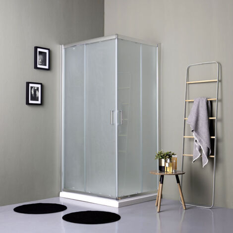 Cabina doccia rettangolare 100x80 satinata