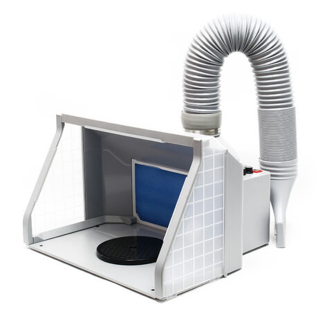 Cabine d’aspiration 9m³/min Éclairage LED Double ventilation Réglable Aspiration Brouillard