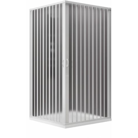 CABINE DE DOUCHE 2 CÔTÉS SOUFFLETS DÉBARRAS. MOD. LIGNE ROSE PLISSE'