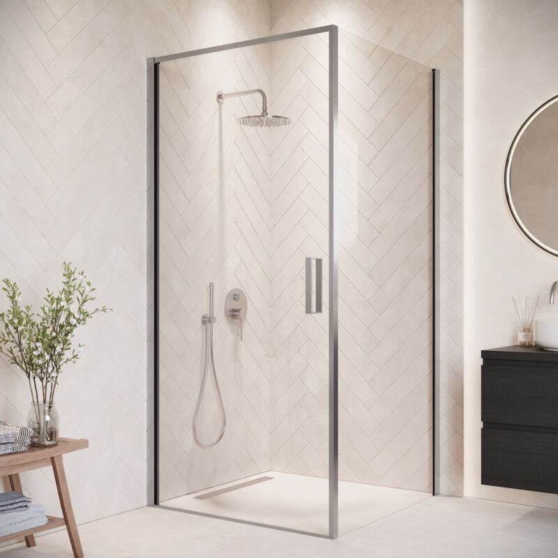 Badplaats - Cabine de Douche Alava - 90 x 90 x 190 cm - Chrome