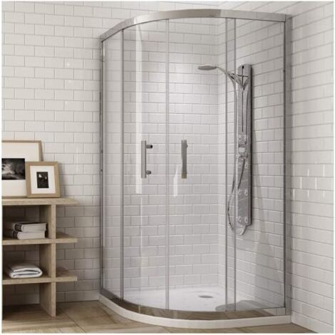 Cabine de douche anguler semi-circulaire (quart de cercle)  90X90 Transparent