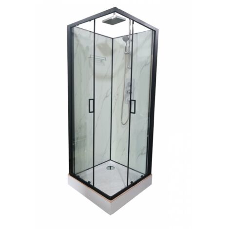Cabine de douche carrée 90x90 QUADRA Marble