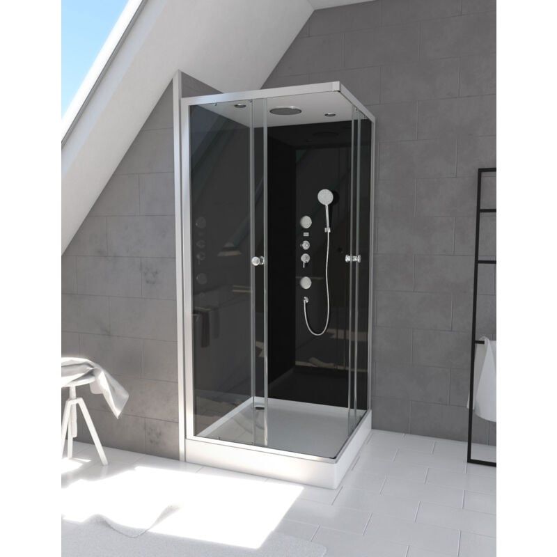 Cabine de douche carrée 90x90x215cm - raven square