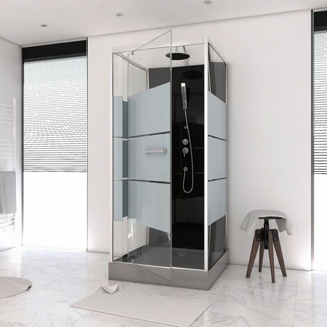 Cabine de douche carrée AURLANE SCRATCHY 80 - 80x80x220cm