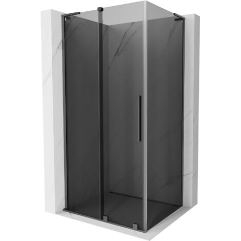 Cabine de douche coulissante Mexen Velar L 100 x 85 cm, graphite, métal cannon - 871-100-085-43-95