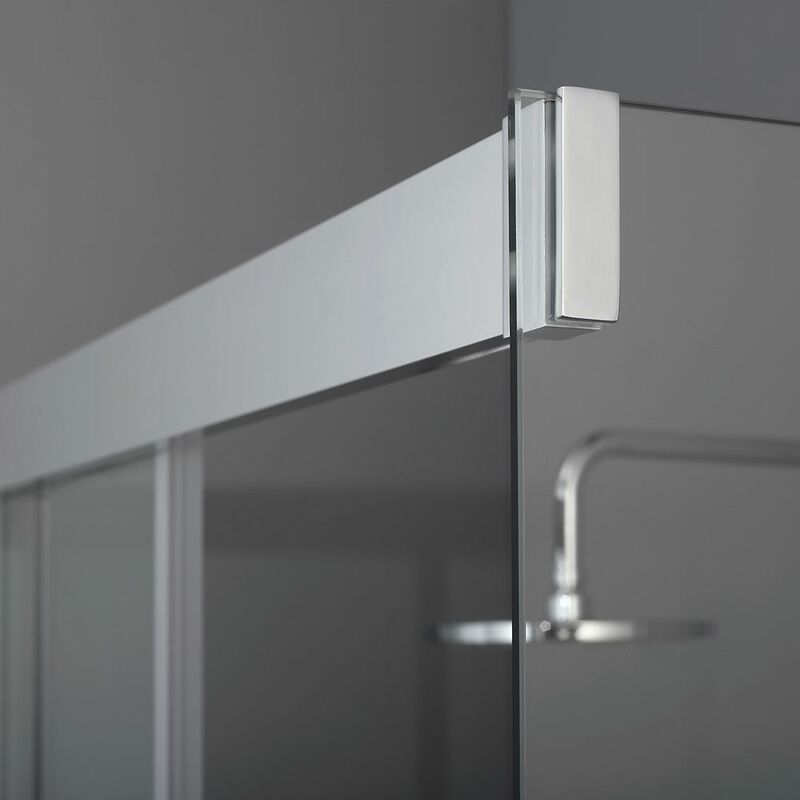 Cabine de douche en Verre Transparent 6 mm-2 Cotes-ouverture coulissante-70 x 100 cm H 190 cm