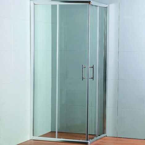 Cabine de douche d'angle avec portes coulissantes
