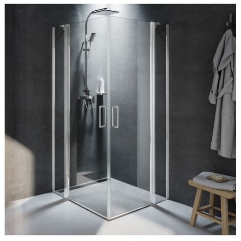 Cabine de douche d'angle NOVIK 207 RIHO 90x90 x200cm avec 2 portes battantes