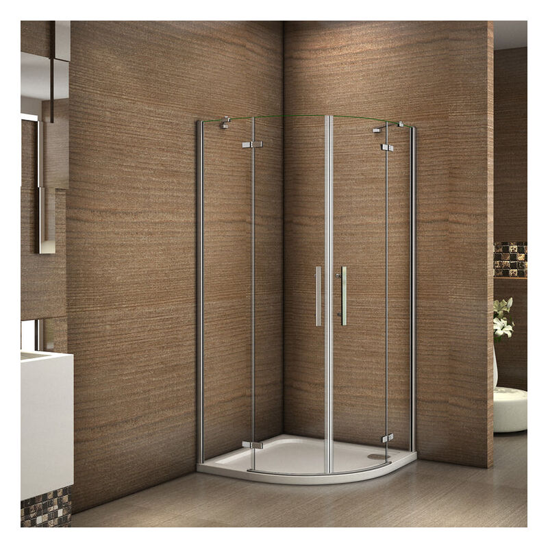 80x80x195cm porte de douche à charnière avec un receveur correspondant à la dimension de la cabine de douche