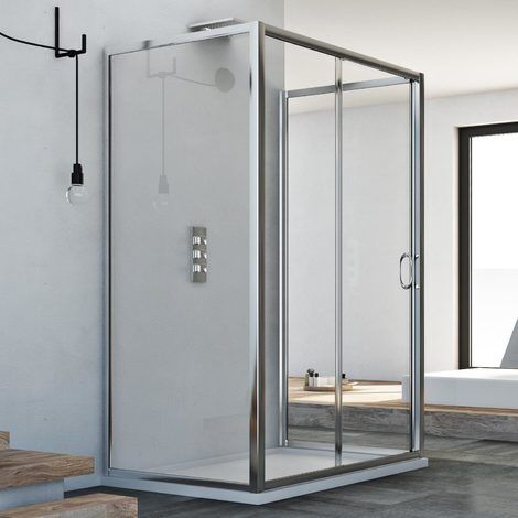 Cabine De Douche Angulaire Idralite Young Duo 2 – 75x140 Cm H198 – 2 Portes Coulissantes