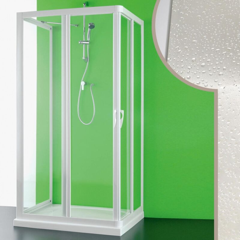 Idralite - Cabine de douche en forme u en acrylique mod. Venere h 190 cm 70X90X70 cm avec ouverture centrale