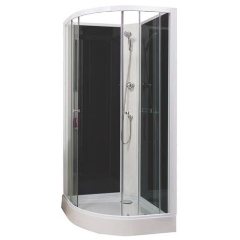 Cabine de douche GENA GRISE 1/4 C 80 Non Hydromassante